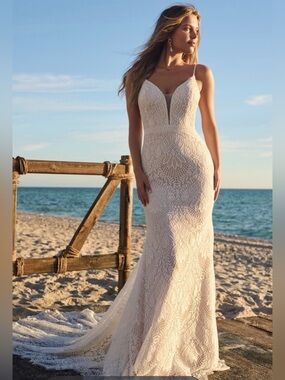 Rebecca Ingram  “Janine” Bohemian style gown. Never worn, US size 10 which fits